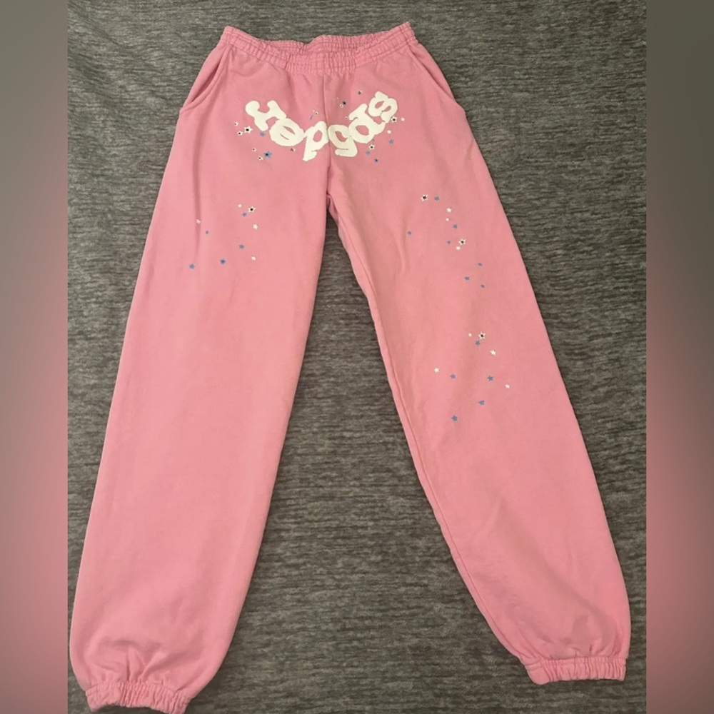 Pink Sp5der Sweatpants